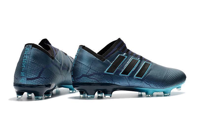 New Nemeziz Messi FG Thunderstorm Soccer Cleats Shoes Skyblue Black