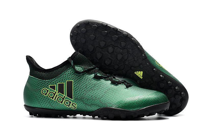 New Adidas X series TF Thunderstorm Grass Spikes Soccer Cleats Shoes Green Black Lime