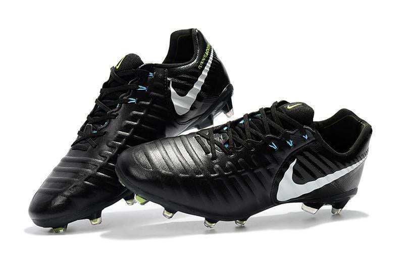 New Nike Flyknit Tiempo Legend FG Soccer Cleats Shoes  Black White