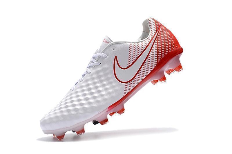 New Nike Magista Obra II FG Soccer Cleats Shoes White Red Stripe