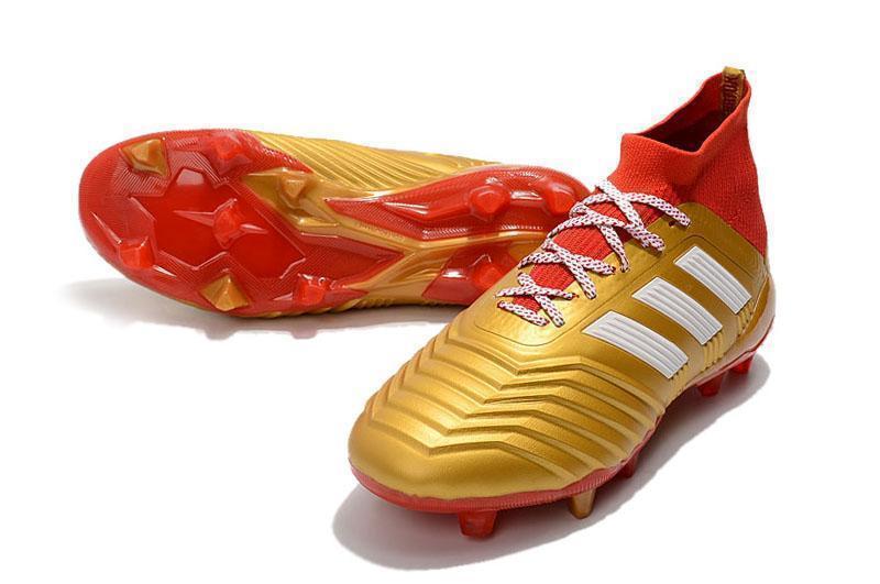 Adidas Predator 18.1 FG Soccer Cleats Golden Core White Red