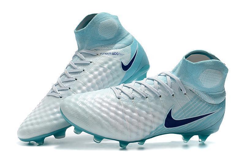 New Nike Magista Obra II Soccer Cleats Shoes White light blue dark blue