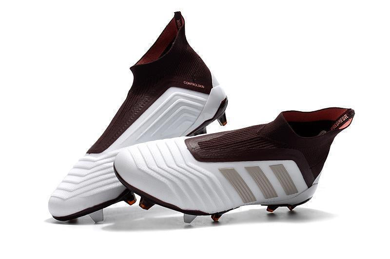 Adidas Predator 18+ FG Soccer Cleats White Gold Wine Red