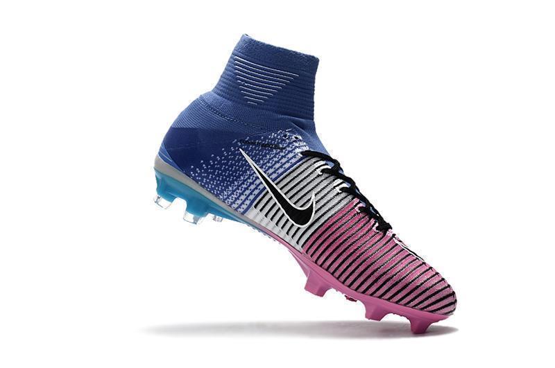 Nike Mercurial Superfly V FG Soccer Cleats Pink White Blue