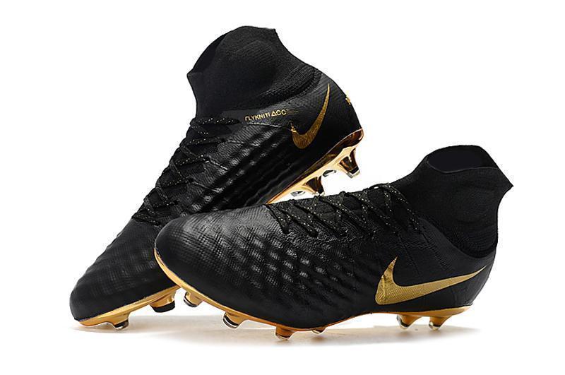 New Nike Magista Obra II Soccer Cleats Shoes Black Gold