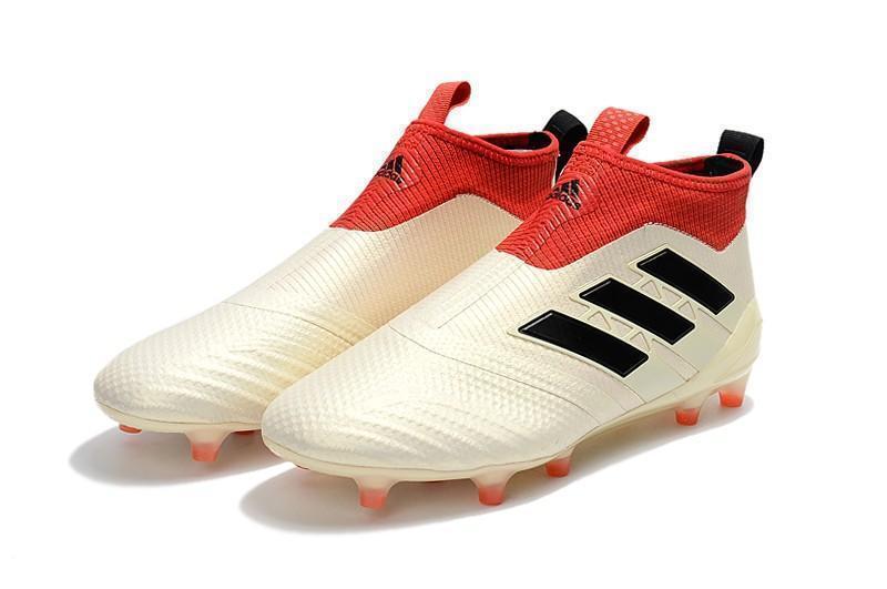 Adidas Ace 17+ Purecontrol FG Champagne Soccer Cleats White Red Black