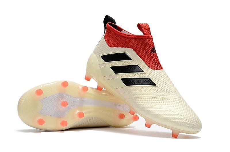 Adidas Ace 17+ Purecontrol FG Champagne Soccer Cleats White Red Black