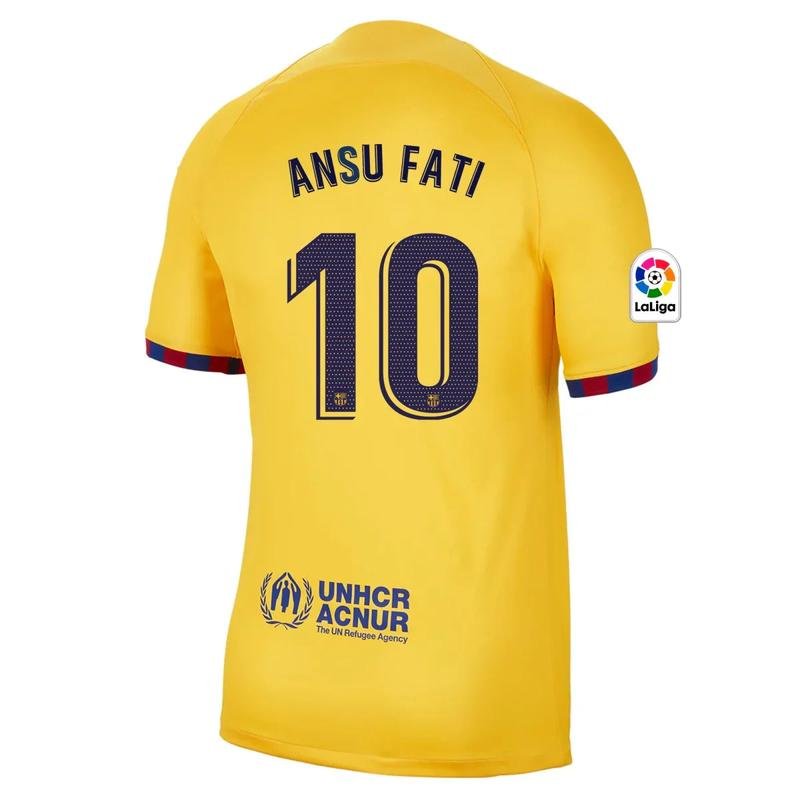 Ansu Fati Barcelona 22/23 Senyera IV Fourth Jersey - Fan Version