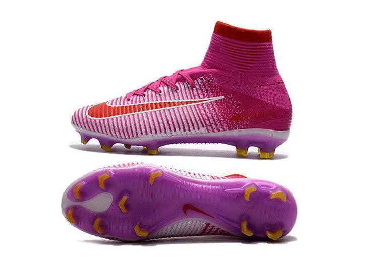 Nike Mercurial Superfly V Fg White Red Shoes Pink