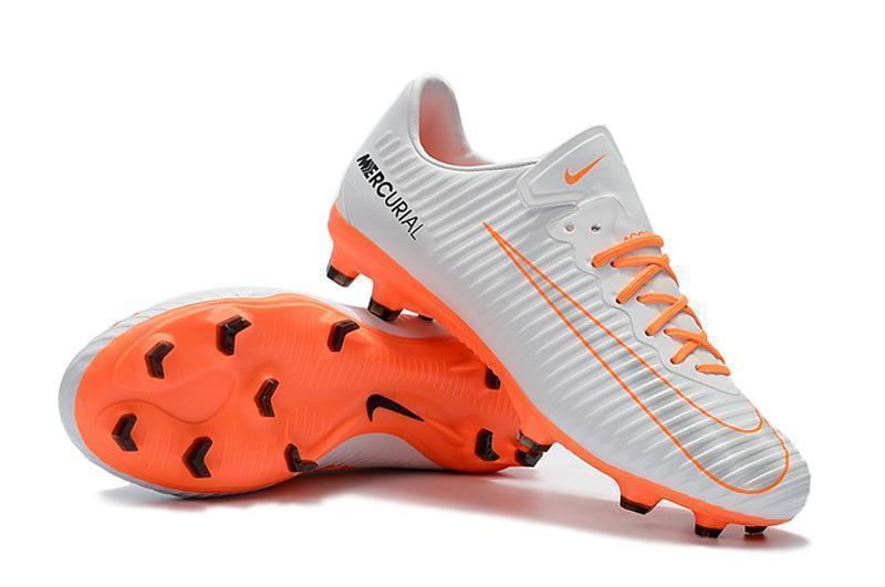 Nike Mercurial Vapor XI FG Soccer Cleats White Orange