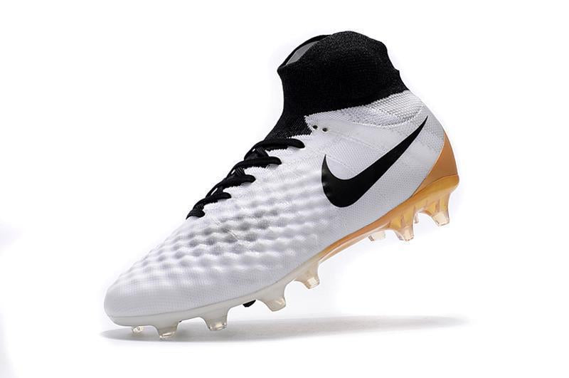 New Nike Magista Obra II FG Soccer Cleats Shoes White Gold