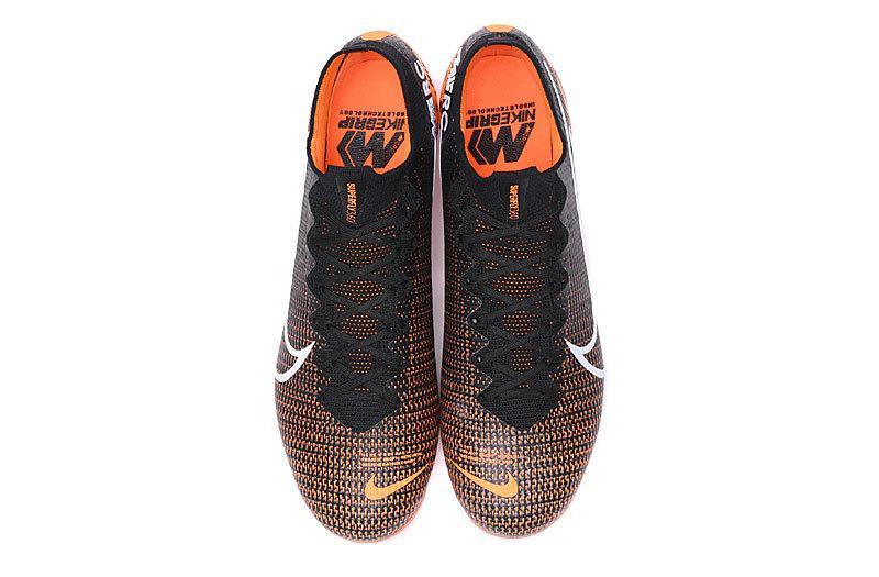 Nike Mercurial Superfly VI Elite FG Flyknit 360 Soccers Cleats Shoes Black Orange