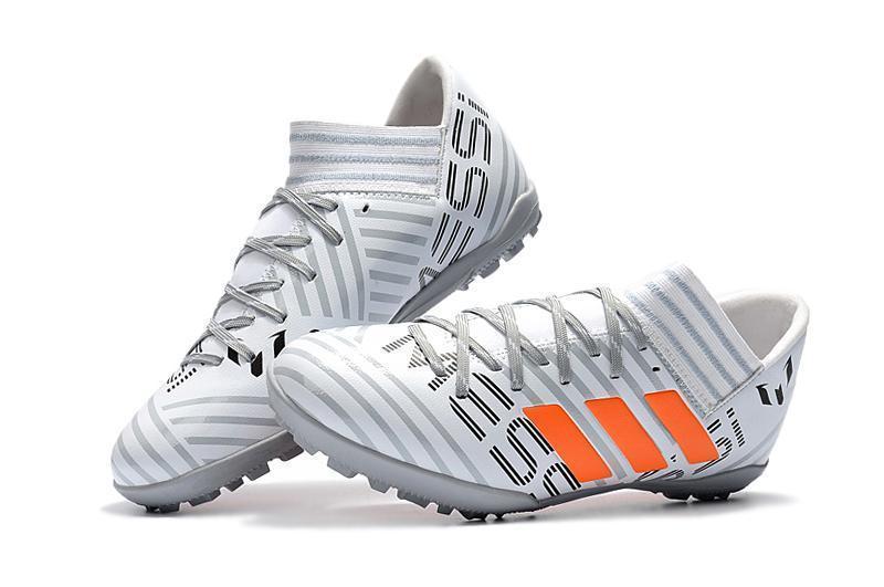 New Adidas Nemeziz series TF Soccer Cleats Shoes White Gray Orange