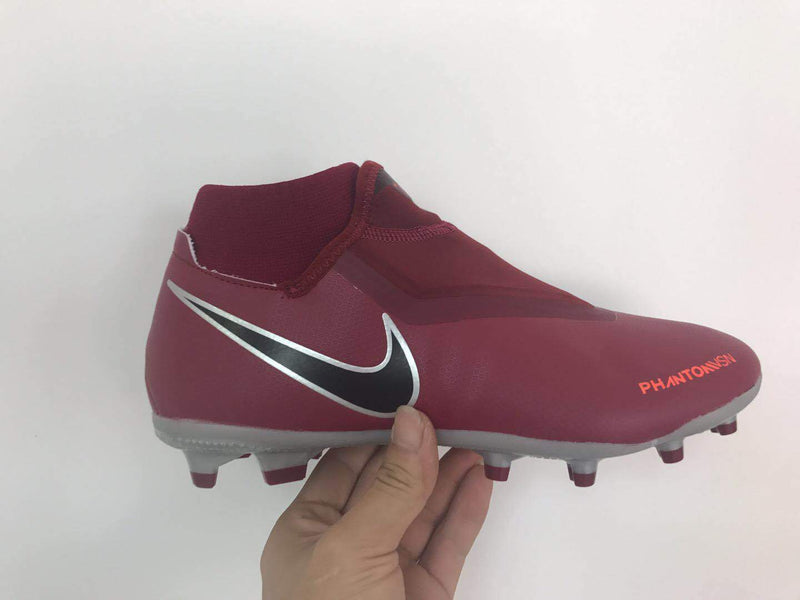 Nike Phantom Vision Elite DF FG Soccer Cleats Maroon Silver Black