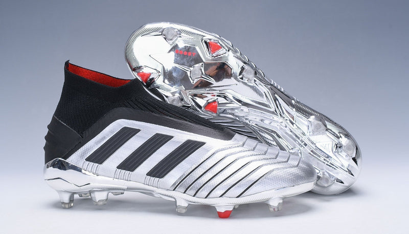 New Adidas Predator 19.1 FG Soccer Cleats Shoes Silver Black