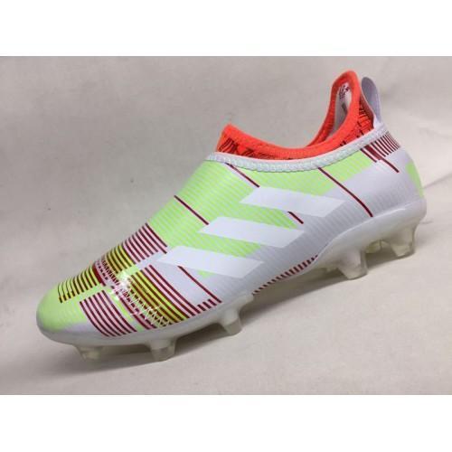 New Adidas Glitch Skin 17 FG Soccer Cleats Shoes Grass Green Orange Grey