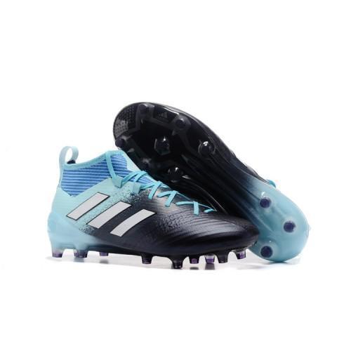 Adidas ACE 17.1 Primeknit Soccer Cleats Core Black White Blue