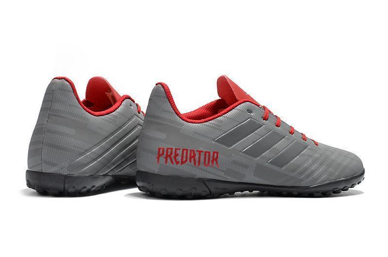 New Adidas Predator Accelerator TF Soccer Cleats Shoes Gray Red