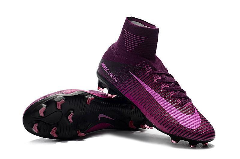 Nike Mercurial Superfly V FG Soccer Cleats Purple Pink Black