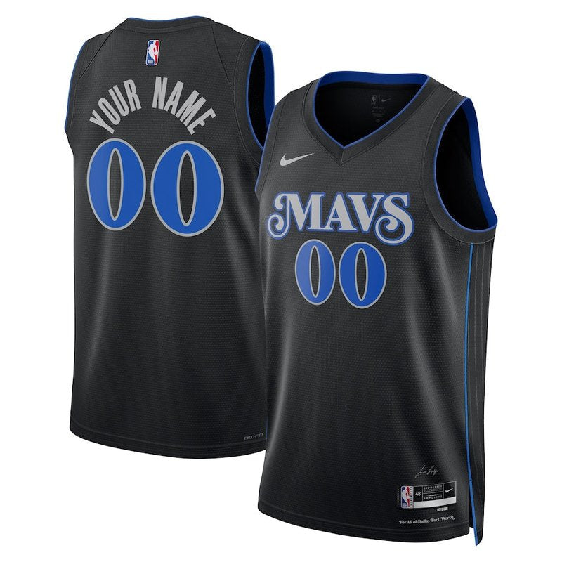 Dallas Mavericks Unisex 23/24 NBA Jersey - Black - City Edition