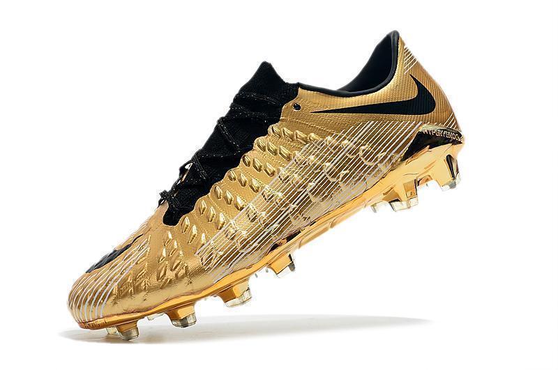 New NIke Hypervenom Phantom III DF FG Soccer Cleats Shoes Gold Black