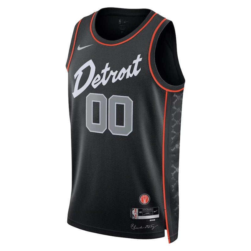 Detroit Pistons Unisex 23/24 NBA Jersey - Black - City Edition