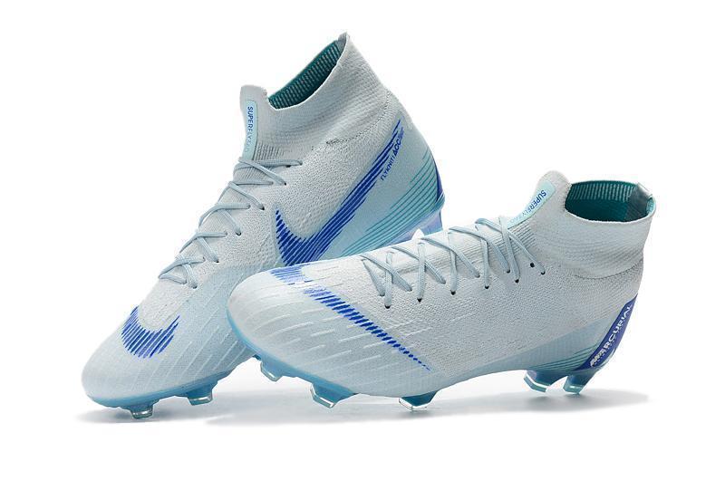 Nike Mercurial Superfly VI 360 Elite FG Soccer Cleats White Blue