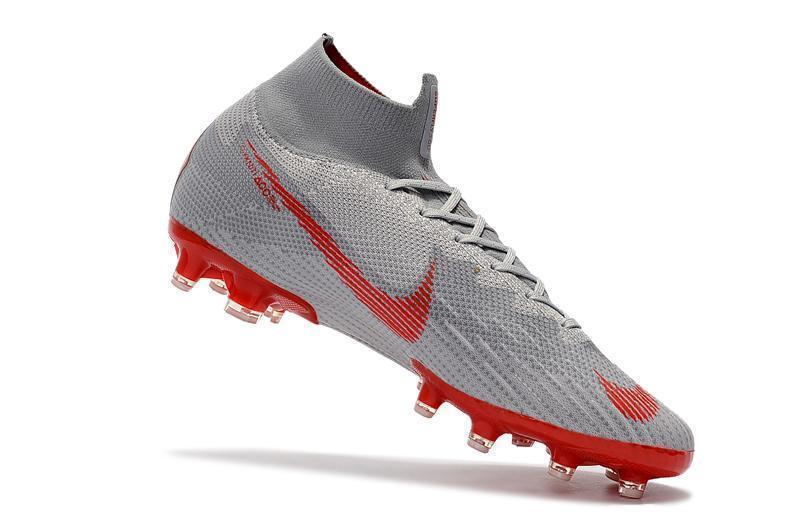 NIKE Mercurial Superfly VI 360 Elite AG High Cut Silver Red