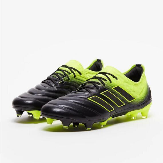 Adidas Copa 19.1 FG Soccer Cleats Shoes Black Yellow Green