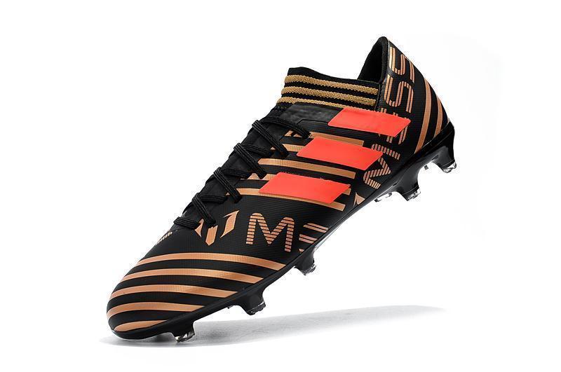 New Adidas Nemeziz Messi FG Soccer Cleats Shoes Black Gold Orange