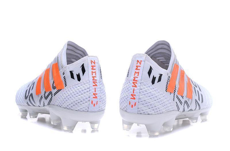 New Adidas Nemeziz Messi 17+ 360 Agility FG Soccer Cleats Shoes White Orange Grey