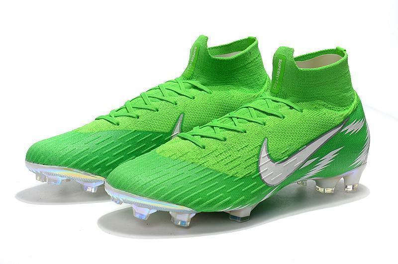 NIKE Mercurial Superfly VI 360 Elite FG Green White High Cut