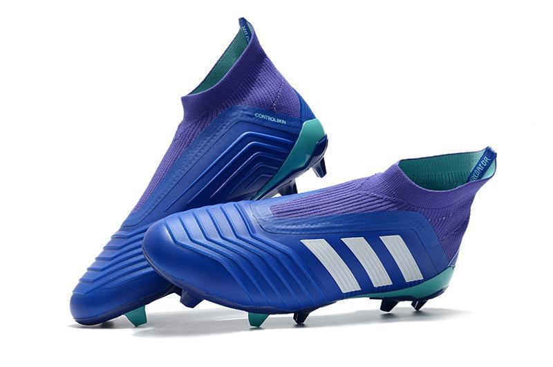 Adidas Predator 18+ FG Soccer Cleats Royal Blue Purple White