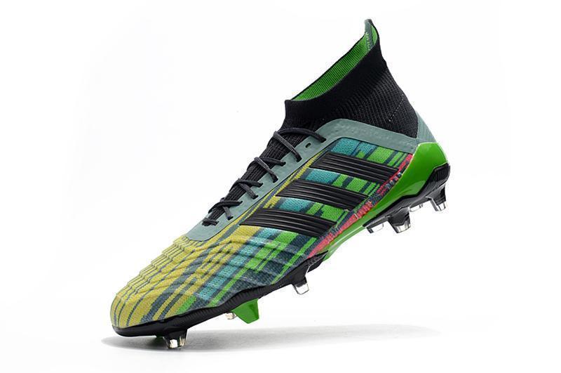 Adidas Predator 18.1 FG Soccer Cleats Black Green Blue Yellow Colorful