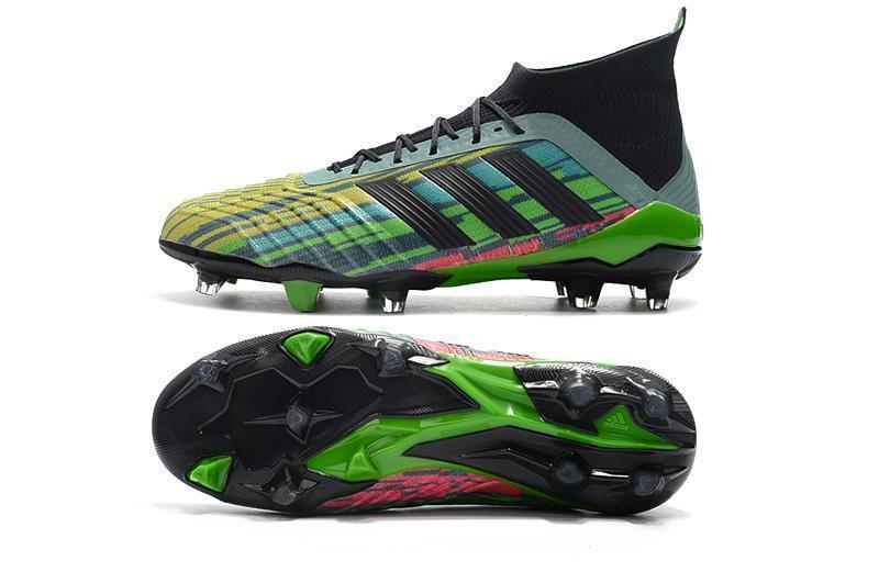 Adidas Predator 18.1 FG Soccer Cleats Black Green Blue Yellow Colorful