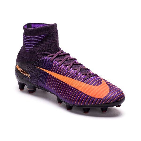 Nike Mercurial Superfly V AG Soccer Cleats Purple Bright Citrus