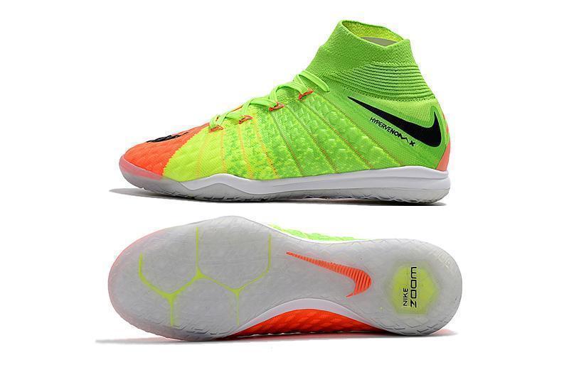 New Nike HypervenomX Proximo II DF Indoor Soccer Cleats Shoes Green Black Orange