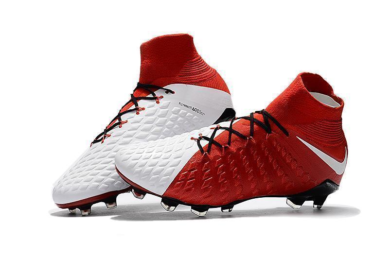 Nike Hypervenom Phantom III DF FG Soccer Cleats Red White