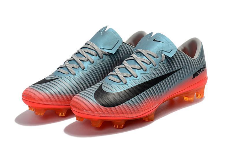 Nike Mercurial Vapor XI CR7 FG Soccer Cleats Cool Grey Orange