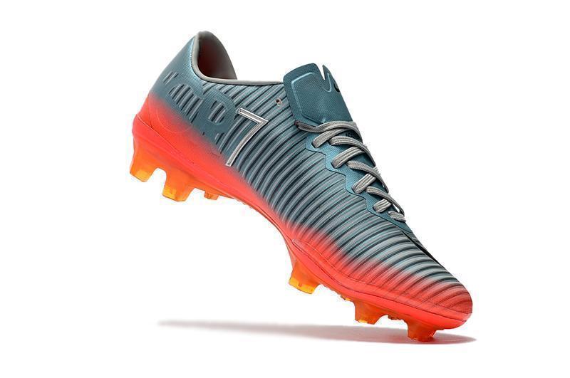 Nike Mercurial Vapor XI CR7 FG Soccer Cleats Cool Grey Orange