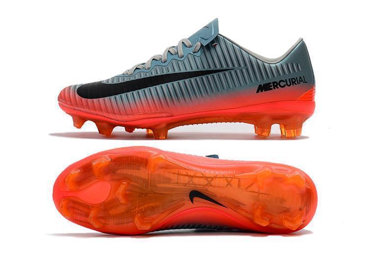 Nike Mercurial Vapor XI CR7 FG Soccer Cleats Cool Grey Orange