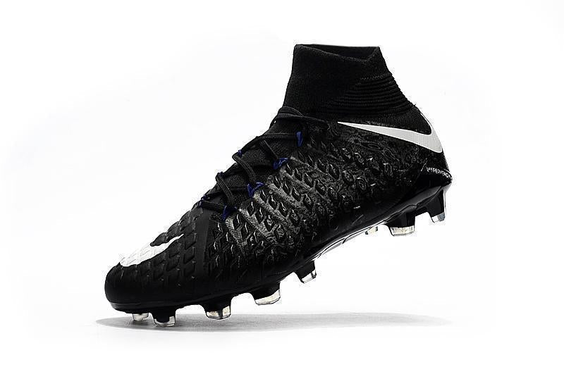 Nike Hypervenom Phantom III DF FG Soccer Cleats Blackout Black White