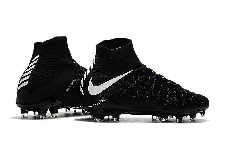 Nike Hypervenom Phantom III DF FG Soccer Cleats Blackout Black White