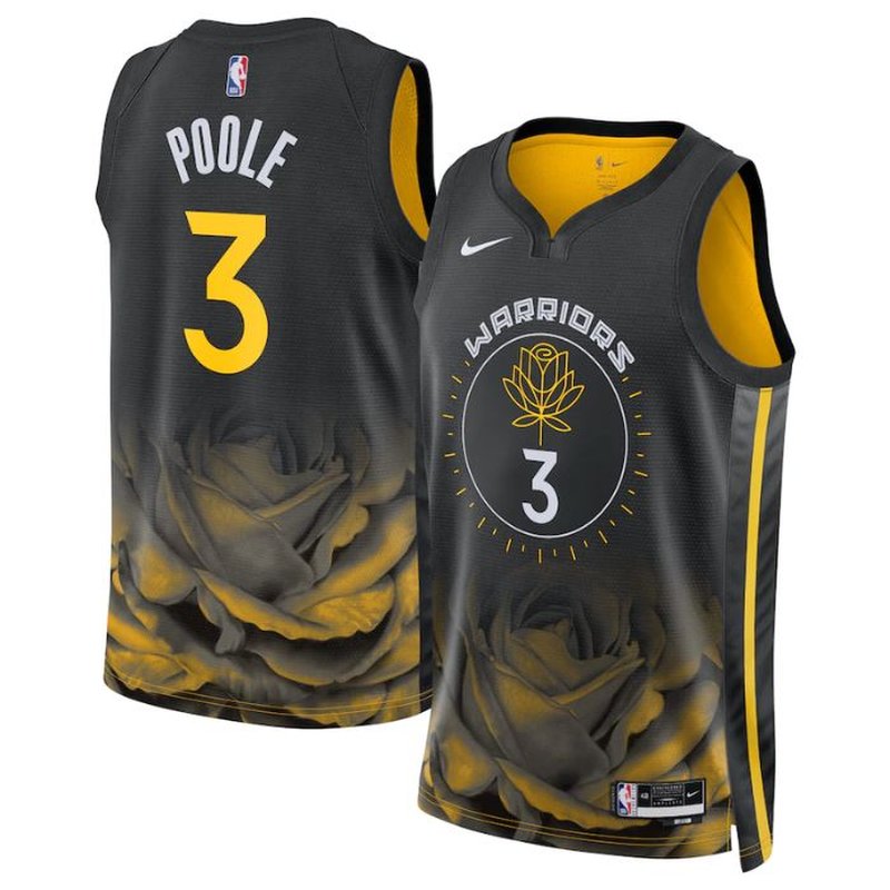 Jordan Poole Golden State Warriors Unisex 2023 NBA Jersey - City Edition - Black