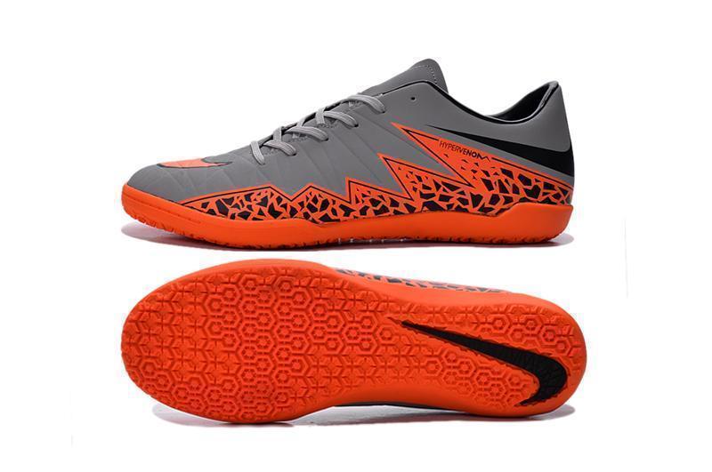 New Nike Hypervenom Phelon II IC DB0015 Soccer Cleats Shoes Grey Orange Black