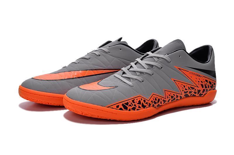 New Nike Hypervenom Phelon II IC DB0015 Soccer Cleats Shoes Grey Orange Black