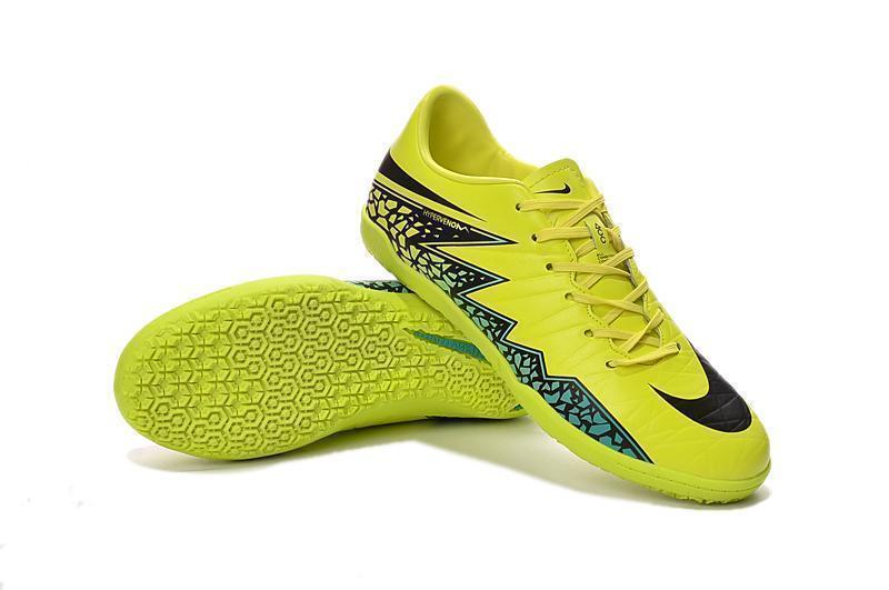 New Nike Hypervenom Phelon II IC Soccer Cleats Shoes Volt Black Hyper Turquoise