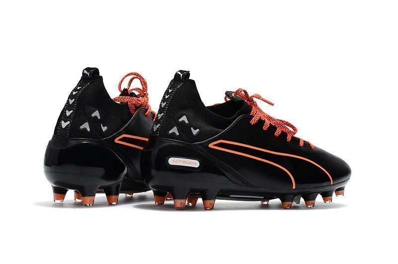 PUMA evoTOUCH Pro FG Soccer Cleats Total Black Orange