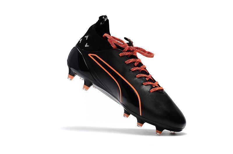 PUMA evoTOUCH Pro FG Soccer Cleats Total Black Orange