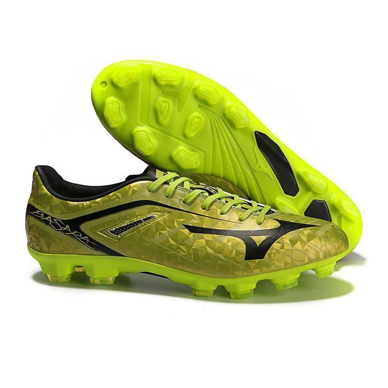 Mizuno Basara 001 FG Soccer Cleats Green Black Safety Yellow